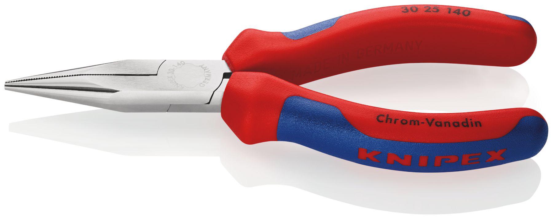 Knipex Long Nose Pliers, 145 mm Overall, Straight Tip, 42mm Jaw