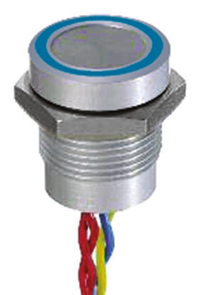 APEM Illuminated Piezo Switch, Momentary, Pulse, SPST, IP68, Flying Lead, 200 mA @ 24 V dc, -40 → +75°C