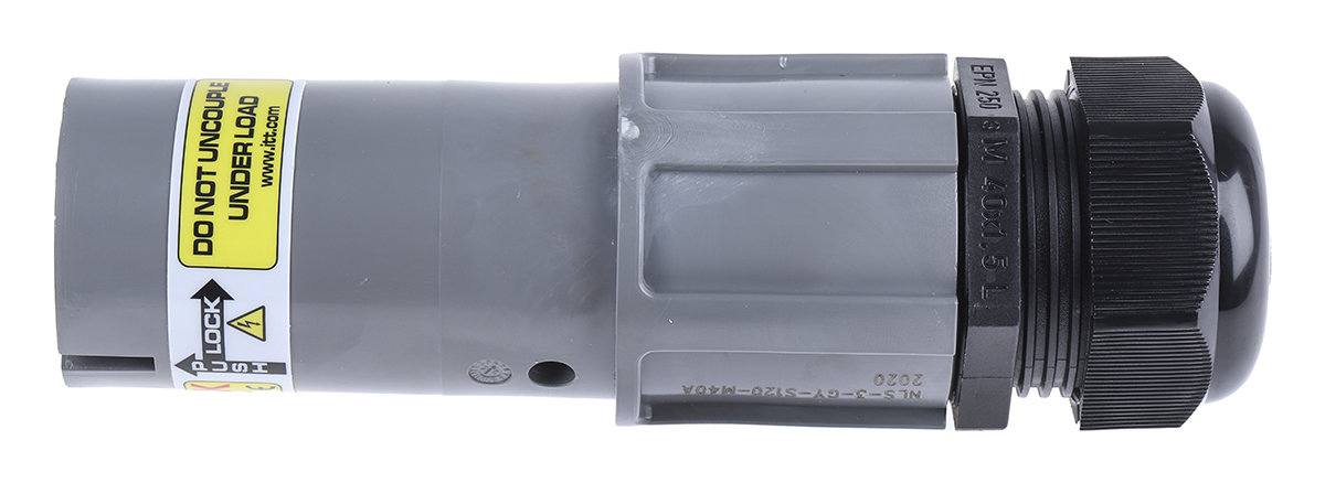 ITT Cannon, Veam Powerlock Grey Cable Mount Industrial Power Plug, Rated At 400A, 1.0 kV