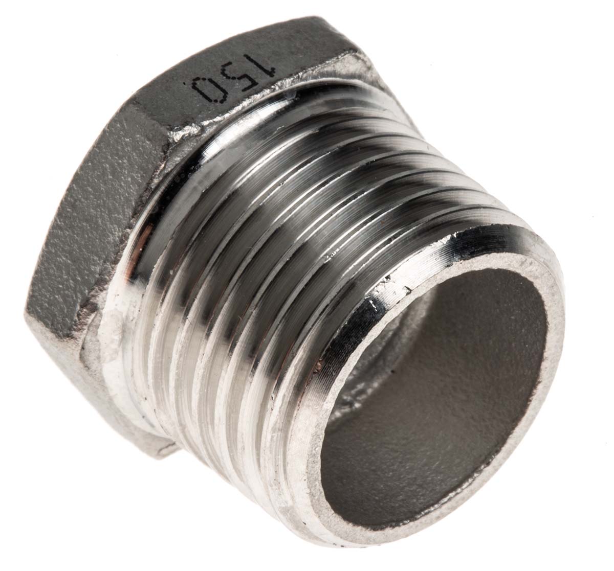 RS PRO Stainless Steel Pipe Fitting Hexagon Bush, Male R 1/2in x Female G 1/4in