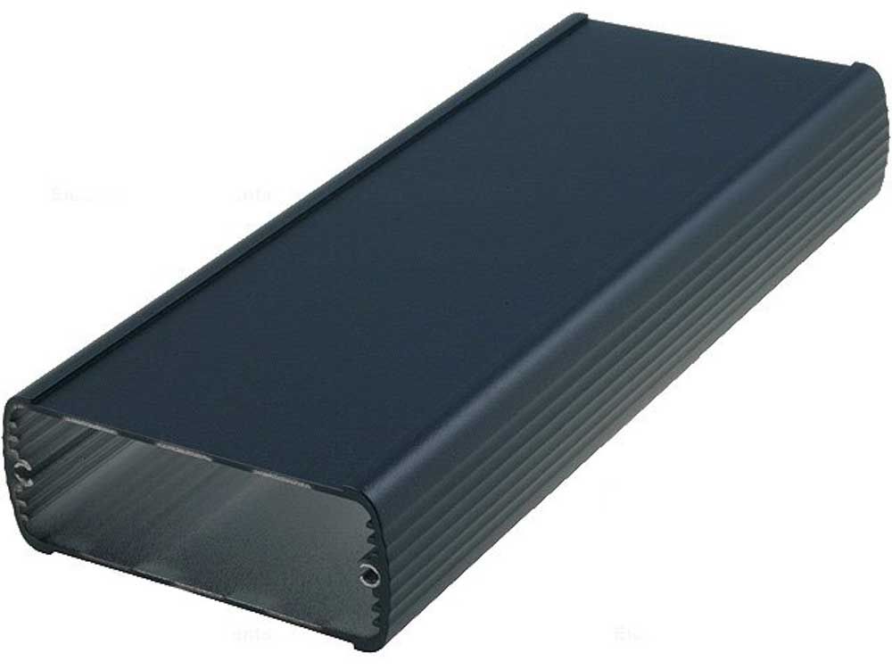 Bopla Alubos Series Black Aluminium Enclosure, IP65, 200 x 82 x 32mm