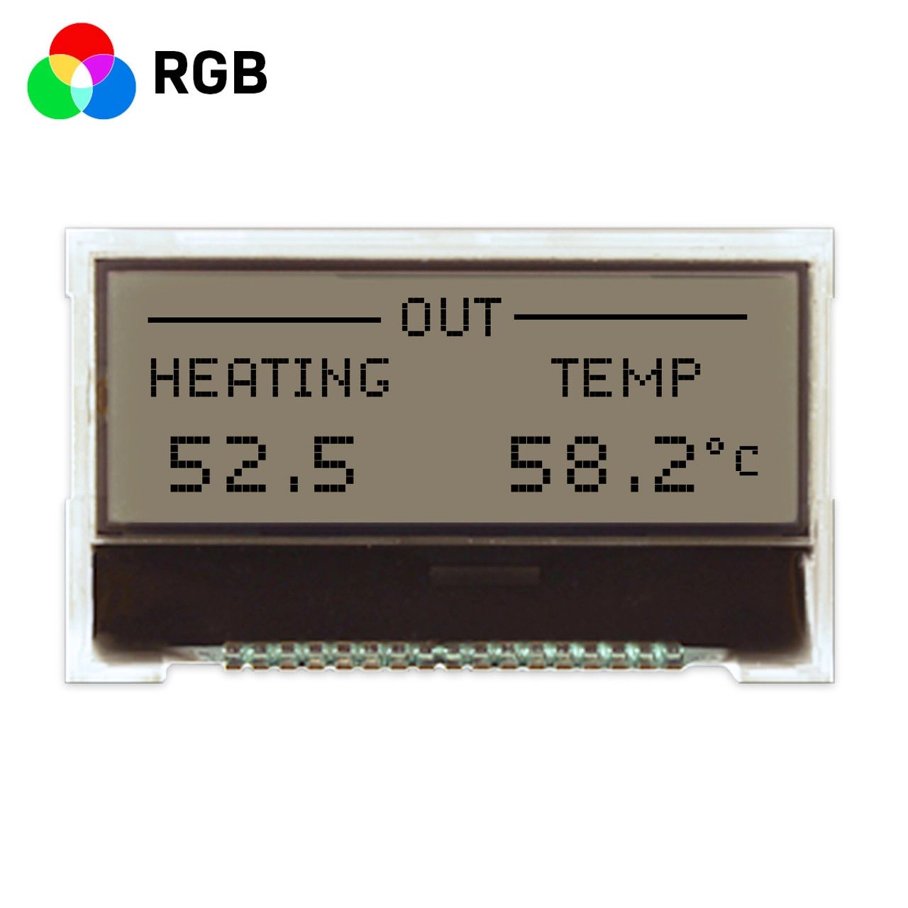 NEWHAVEN DISPLAY INTERNATIONAL NHD-C12832A1Z-FS(RGB)-FBW-3V NHD Graphic LCD Display, Blue, Green, Red on RGB,