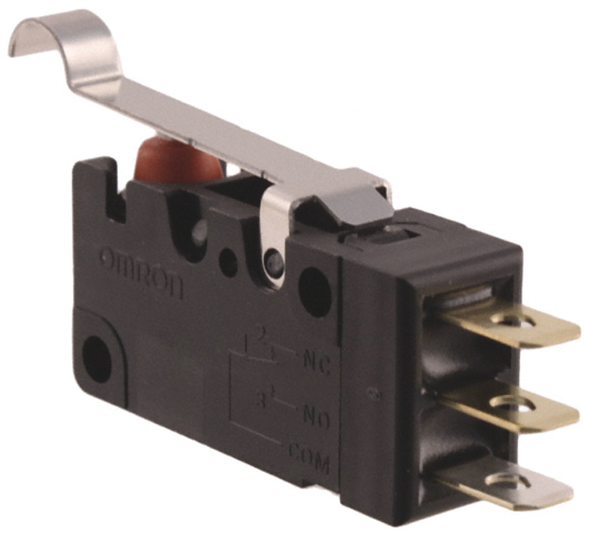 Omron Simulated Roller Lever Micro Switch, Solder Terminal, 100 mA @ 30 V dc, SPDT, IP67