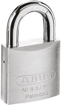 ABUS Key Weatherproof Steel Heavy Duty Padlock, 10mm Shackle, 48mm Body