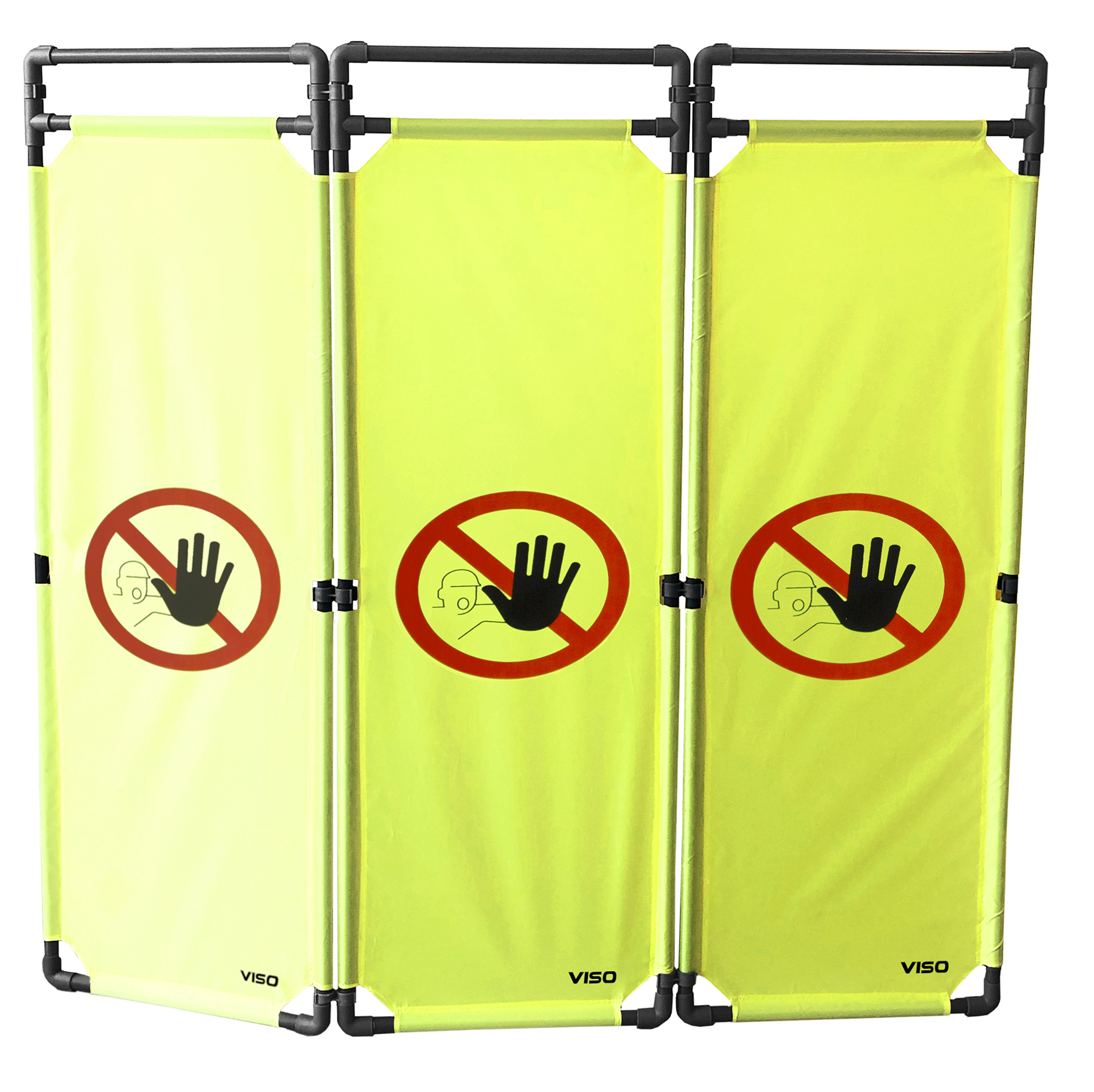 Viso Black & Yellow PVC Folding Barrier