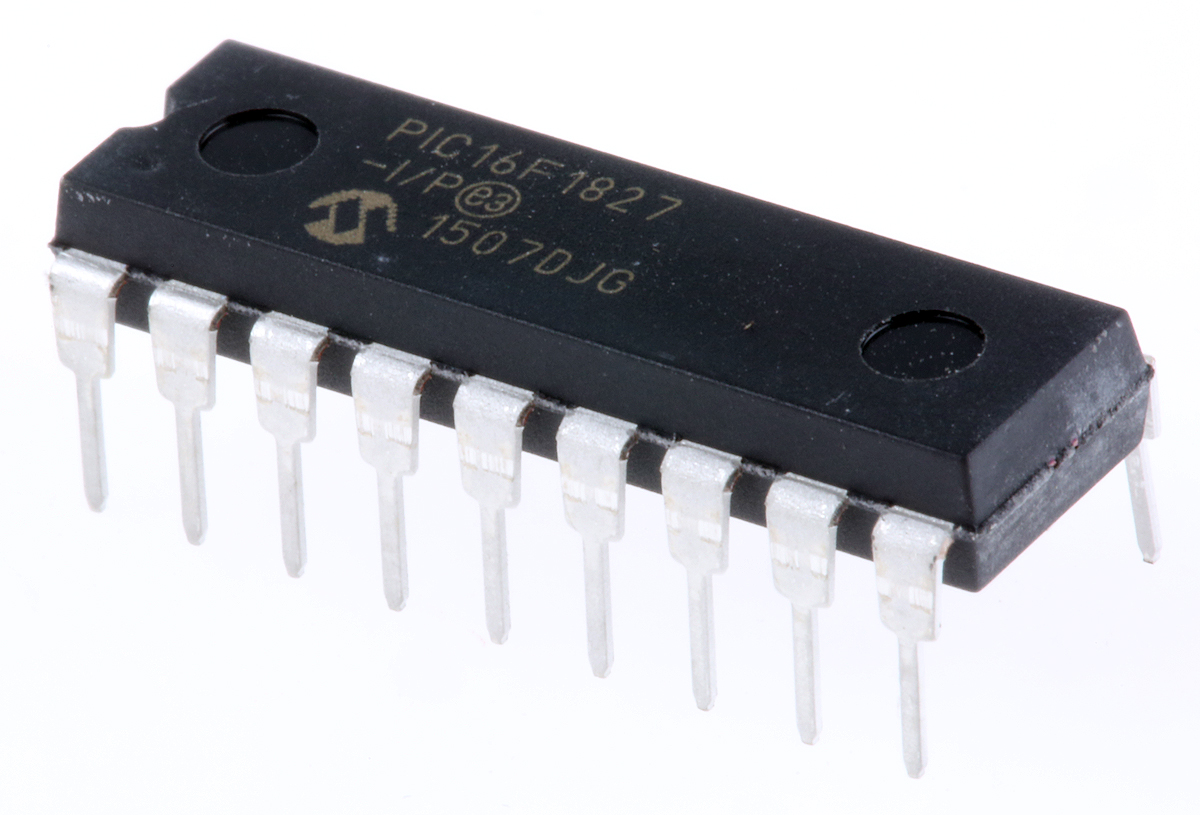 Microchip PIC16F1827-I/P, 8 bit PIC, PIC16F1827 Microcontroller, 32 MHz, 7kB FLASH, 18-Pin PDIP