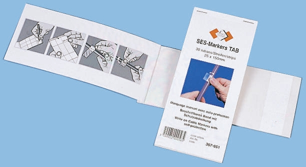 SES Sterling Adhesive Cable Marker Book, White, Pre-printed "9", 8 → 16mm Cable, 03070001001
