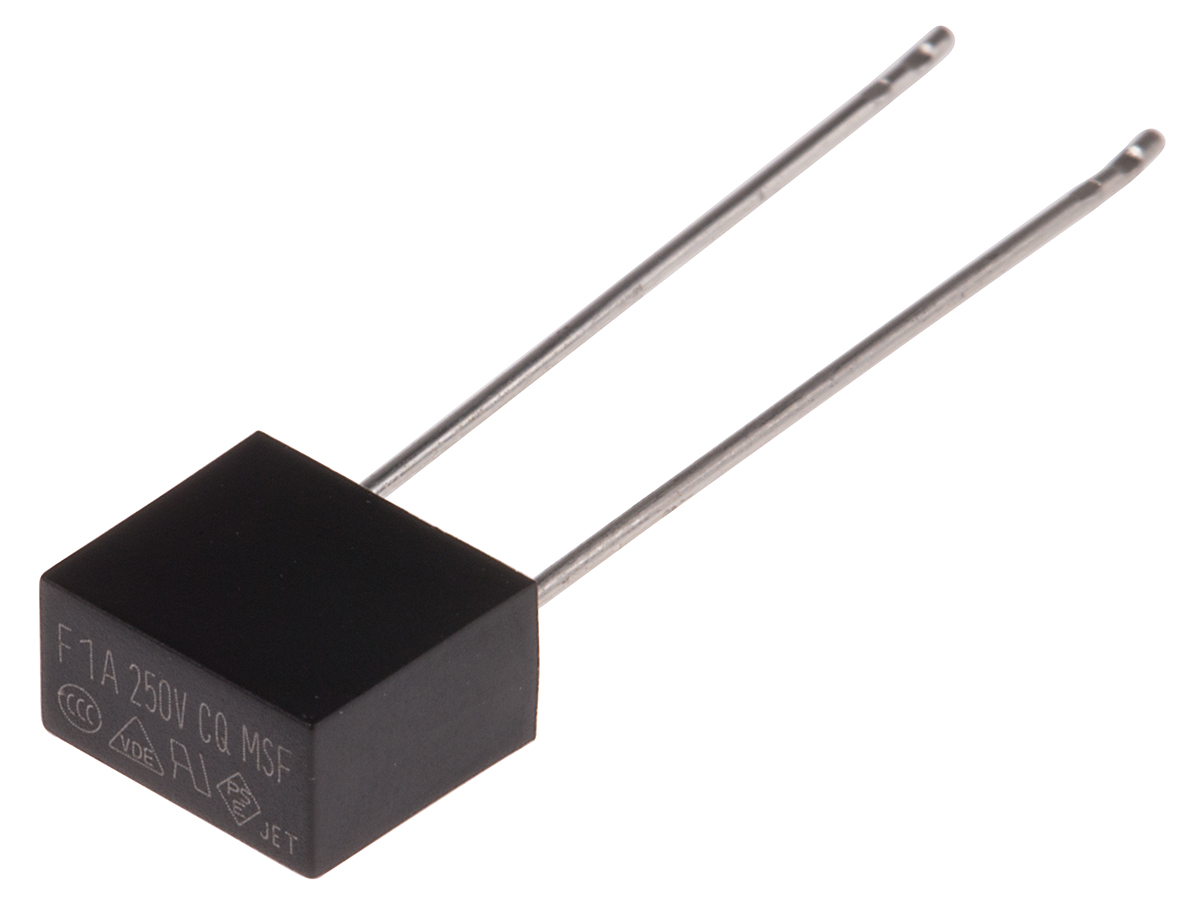 RS PRO PC Board Non Resettable Fuse, Radial 1A, 250V