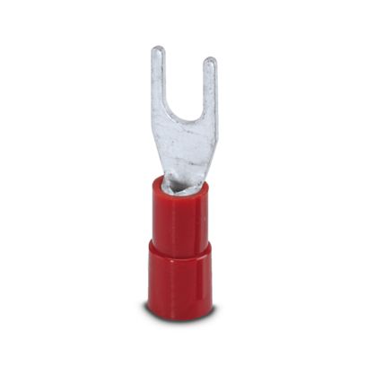 Phoenix Contact Insulated Fork Terminal, 20AWG to 15AWG Polyamide, Red