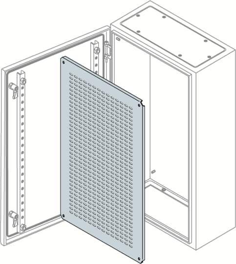 ABB SR/SRN Series Steel Perforated Mounting Plate, 500mm H, 400mm W, 500mm L for Use with Enclosure