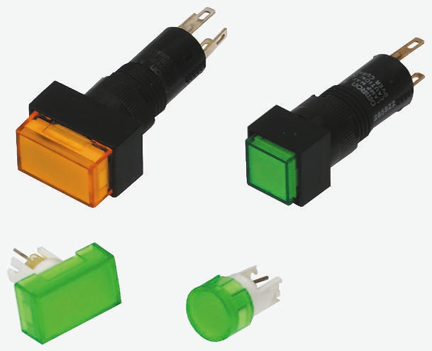 Omron Green Square Push Button Lens for Use with A3D Series