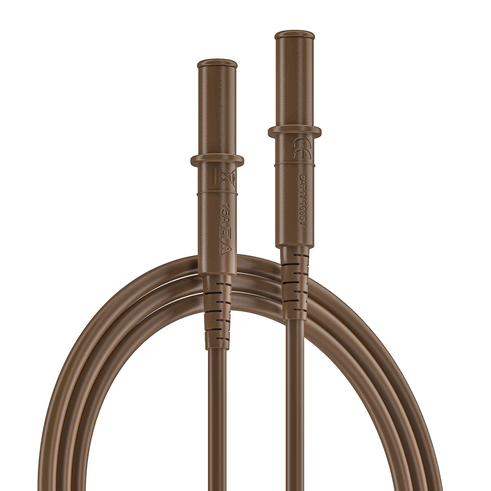 RS PRO Test Leads, 10A, 1000V, Brown, 1.5m Lead Length
