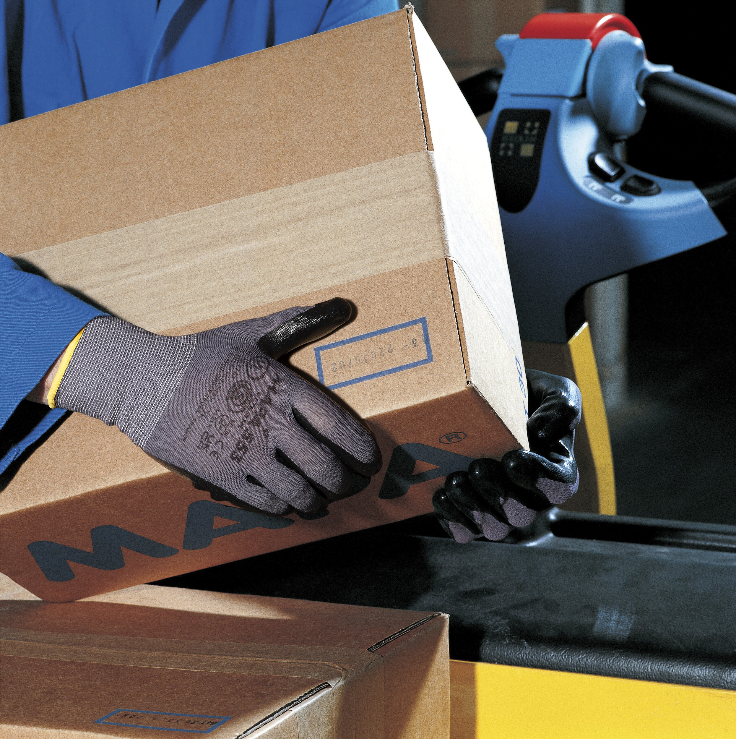 Mapa ULTRANE 553 Grey Nitrile Work Gloves, Size 8, Nitrile Coating