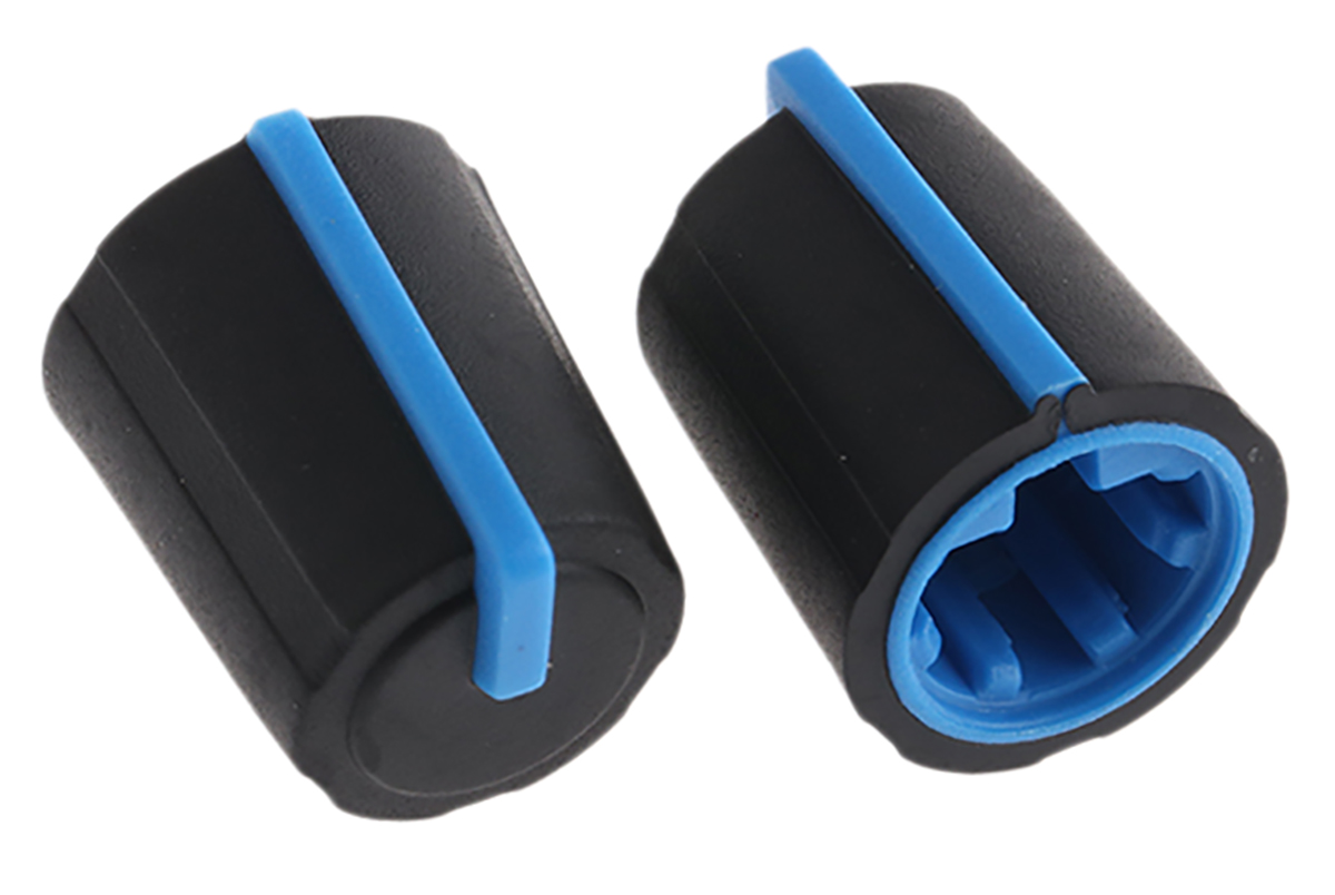 Sifam 11.5mm Black Potentiometer Knob for 6mm Shaft D Shaped, 3/03/DR110-006/237/233