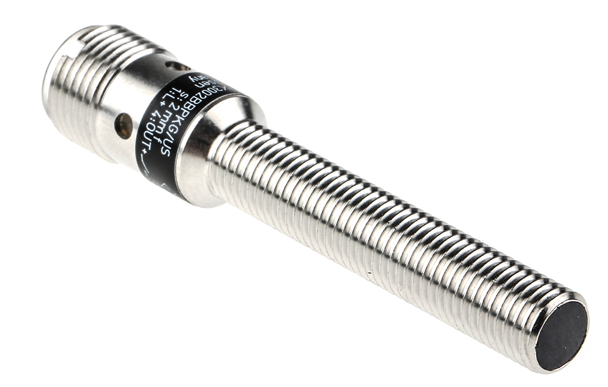 ifm electronic Inductive Threaded Barrel Proximity Sensor, M8, 2 mm Detection, PNP NO, 10 → 36 V dc