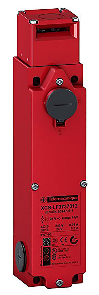 Telemecanique Sensors XCS-LF Series Solenoid Interlock Switch, Power to Lock, 24V ac/dc, Actuator Included