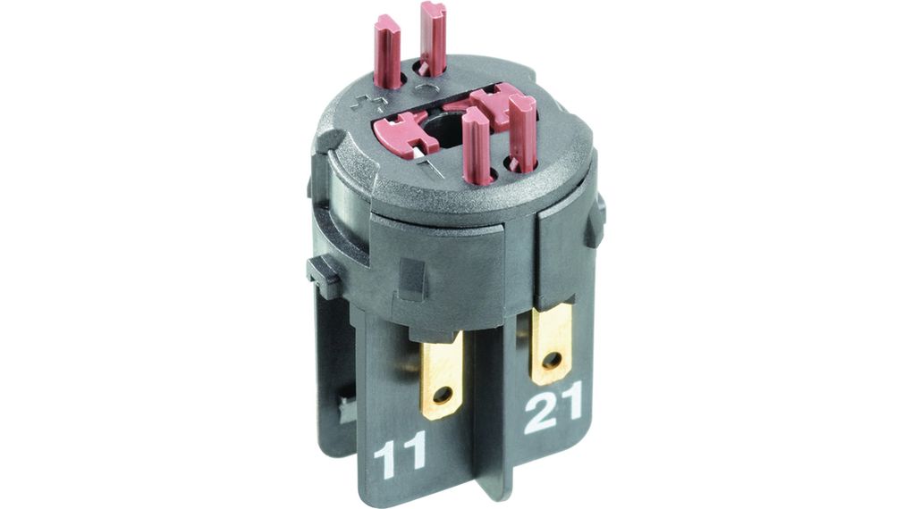 RAFI RAFIX 22 Series Contact Block for Use with Plug In Distributor, 35V ac, DPST