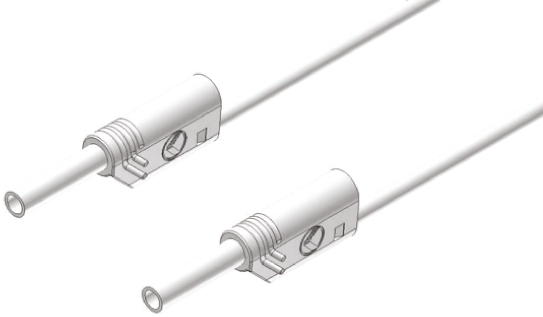 Hirschmann Test & Measurement 2 mm Connector Test Lead, 10A, 1000V ac/dc, White, 1m Lead Length