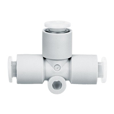 SMC KGT Series Union Tee, 10 mm to 10 mm, Tube-to-Tube Connection Style, KGT10-00