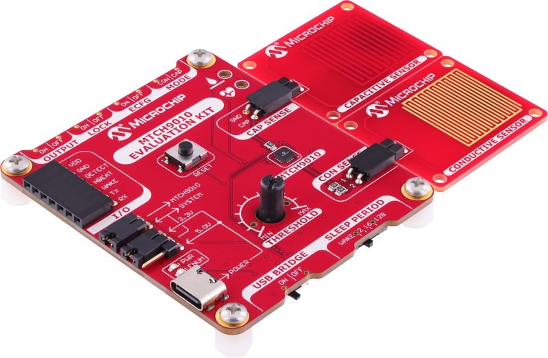 Microchip MTCH9010 Evaluation Board Evaluation Kit for EV24U22A MCP2221A