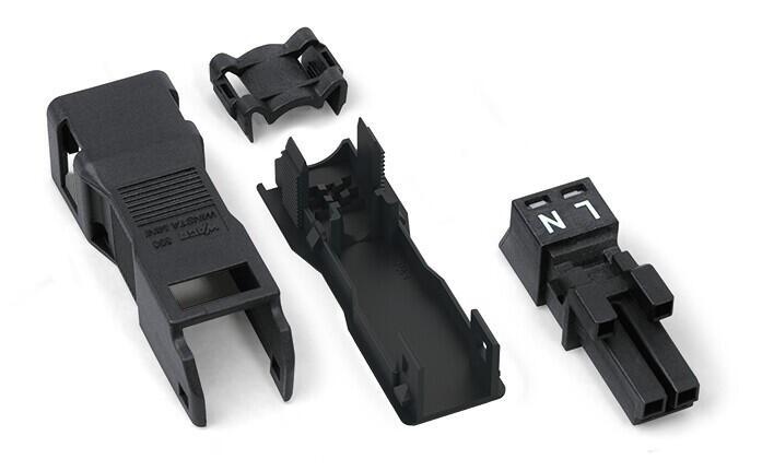 Wago 890 Series WINSTA MINI Socket, 2-Pole, Female, 2-Way, Cable Mount, 16A, IP40