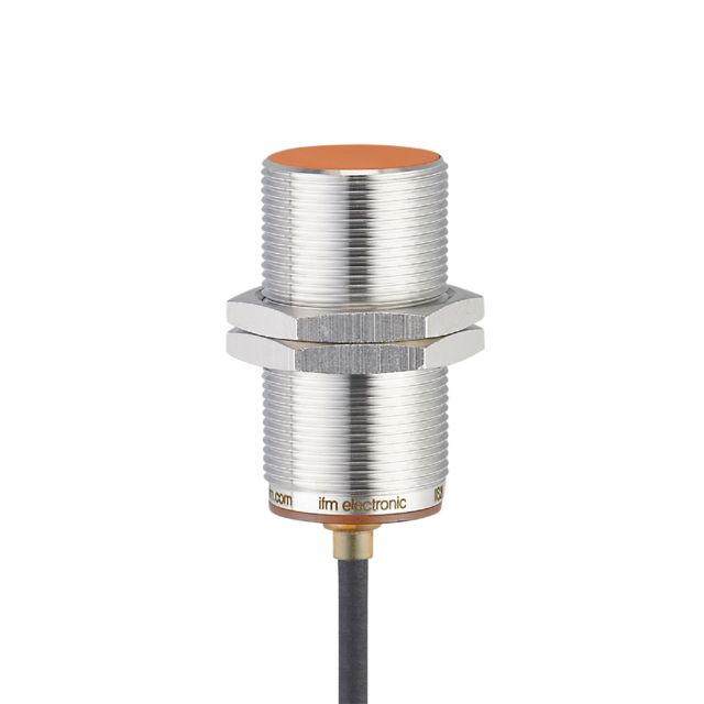 ifm electronic Inductive Threaded Barrel Proximity Sensor, M30, 15 mm Detection, PNP NO, 10 → 30 V dc