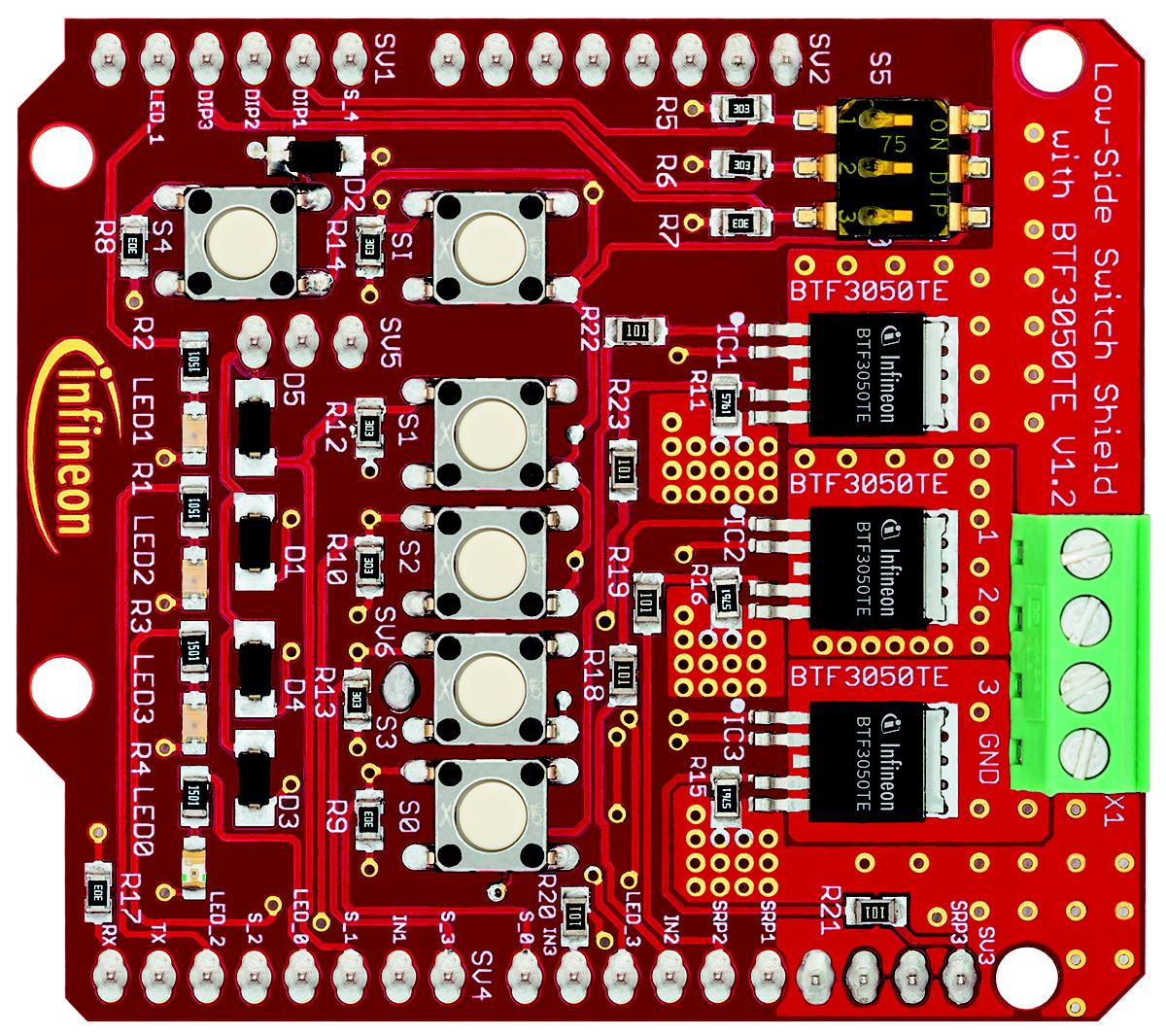Infineon Switch Shield Evaluation Board Development Board SHIELDBTF3050TETOBO1