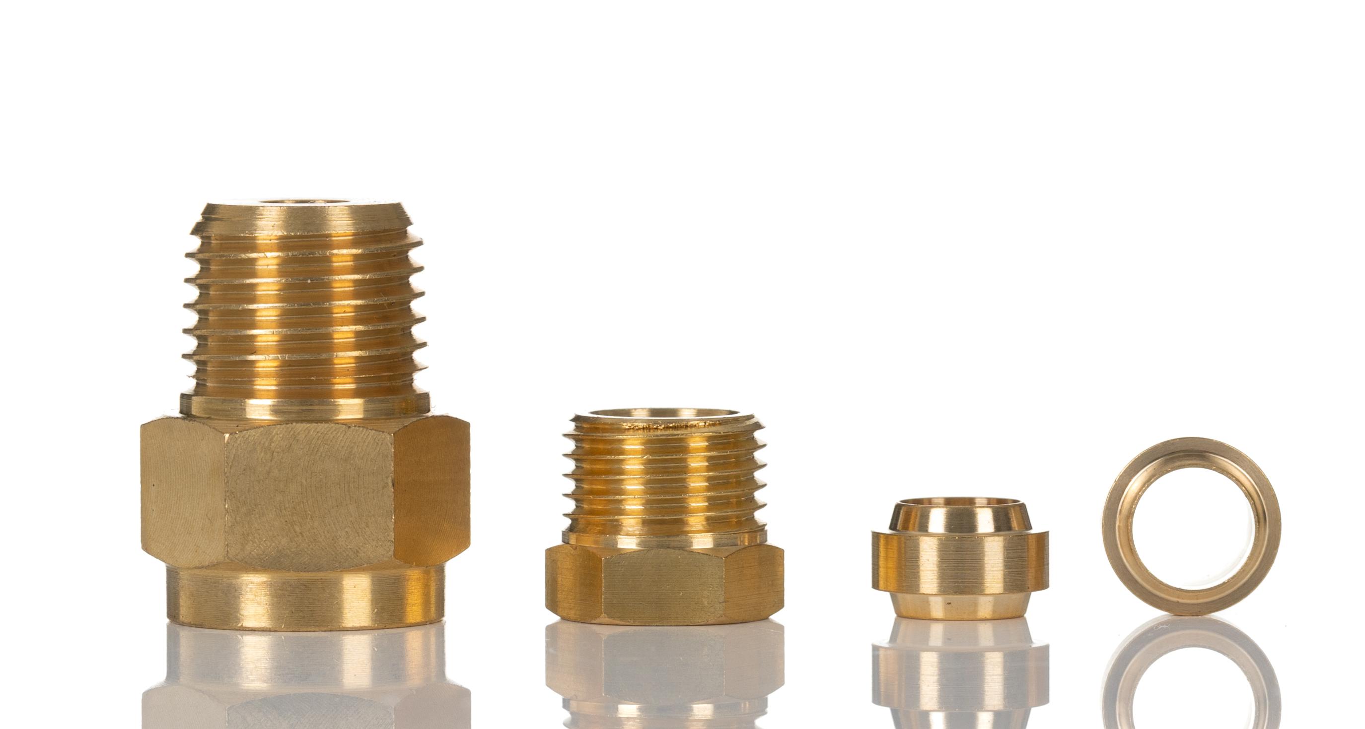 Norgren ENOTS Series Straight Threaded Adaptor, R 1/4 Male to Push In 1/4 in, Threaded-to-Tube Connection Style
