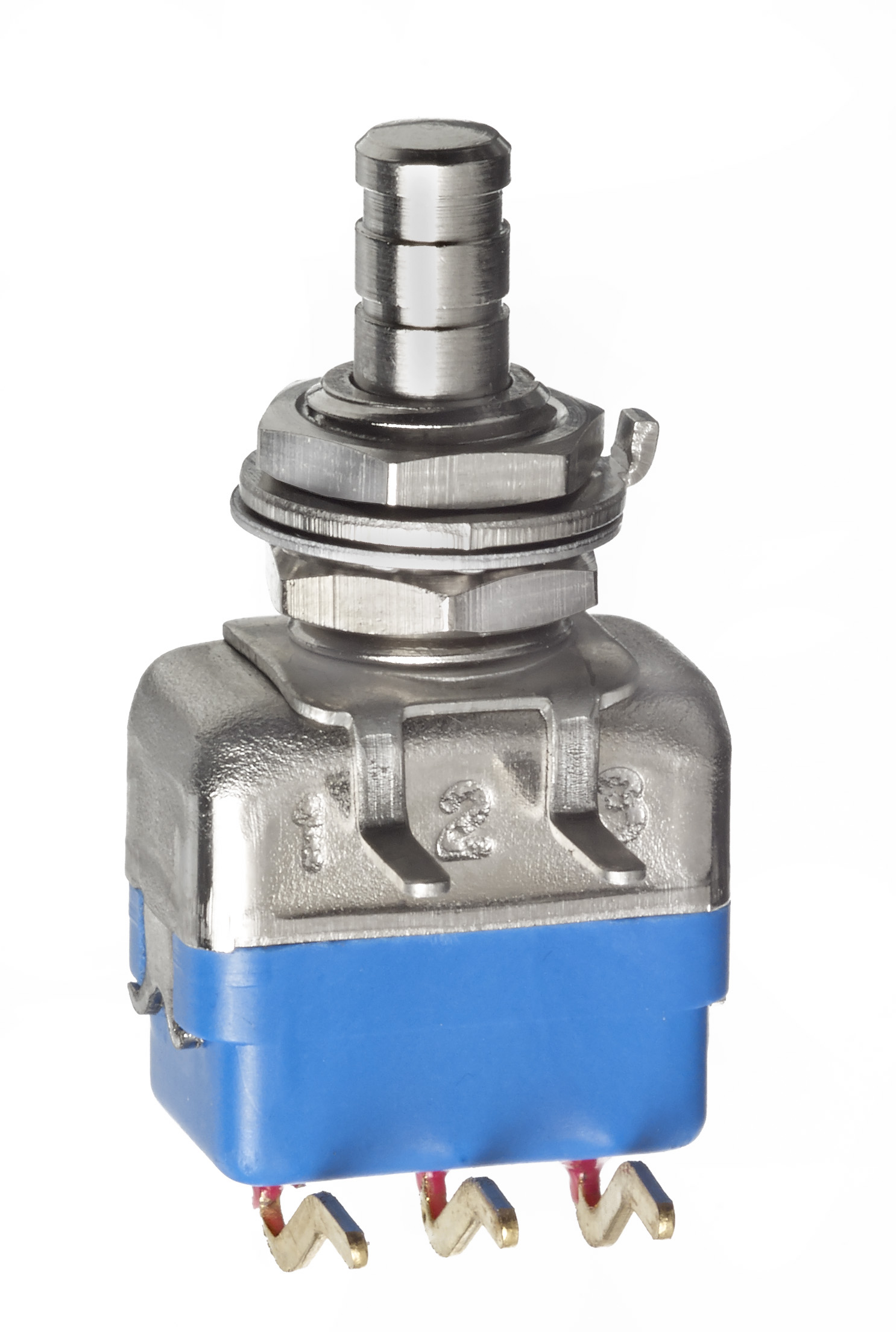 APEM 1300 Series Series Push Button Switch, On-(On), PCB, 6.35mm Cutout, SPST, 30V dc