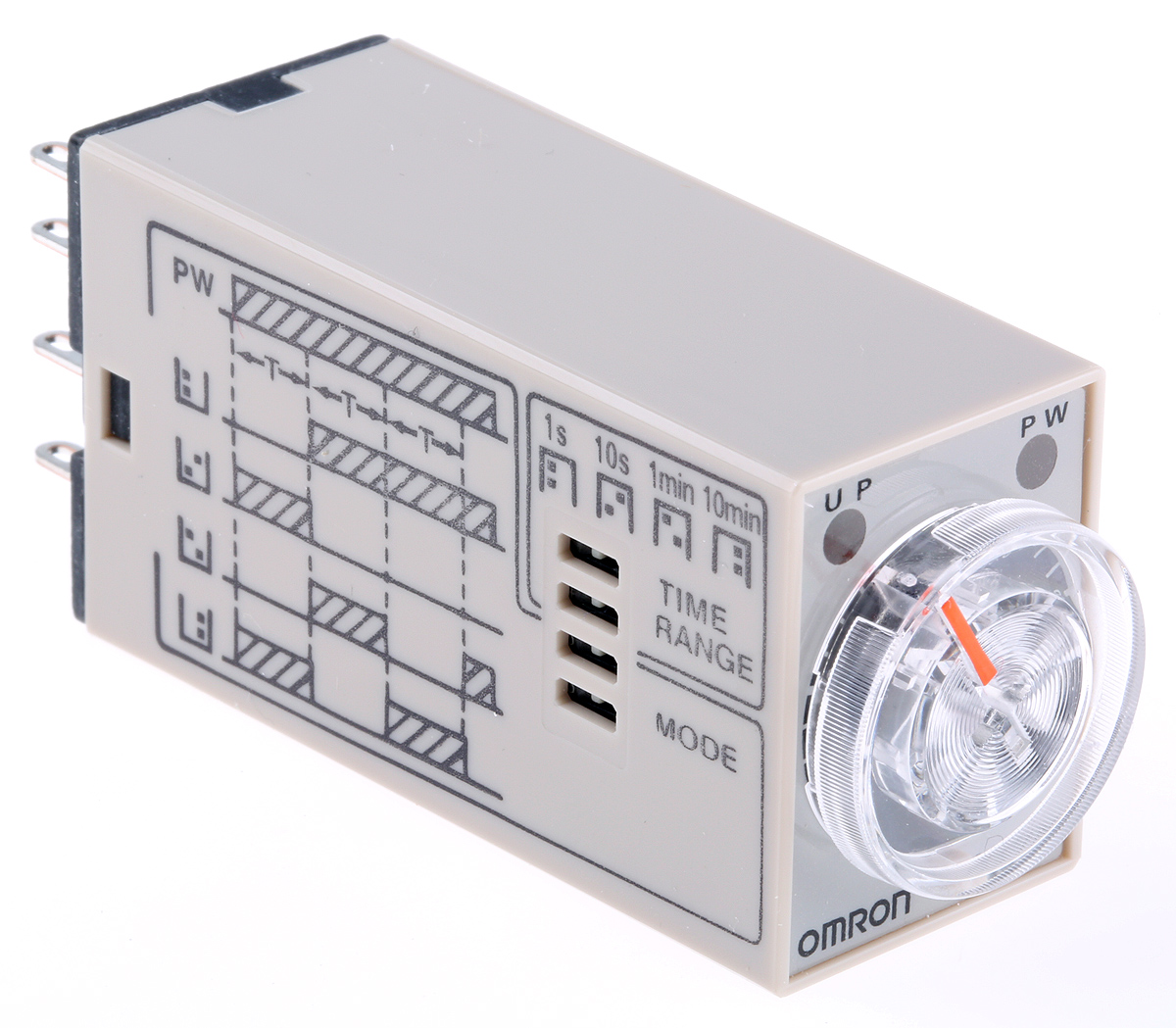 Omron H3YN Series DIN Rail, Panel Mount Timer Relay, 200 → 230V ac, 4-Contact, 0.1 s → 10min