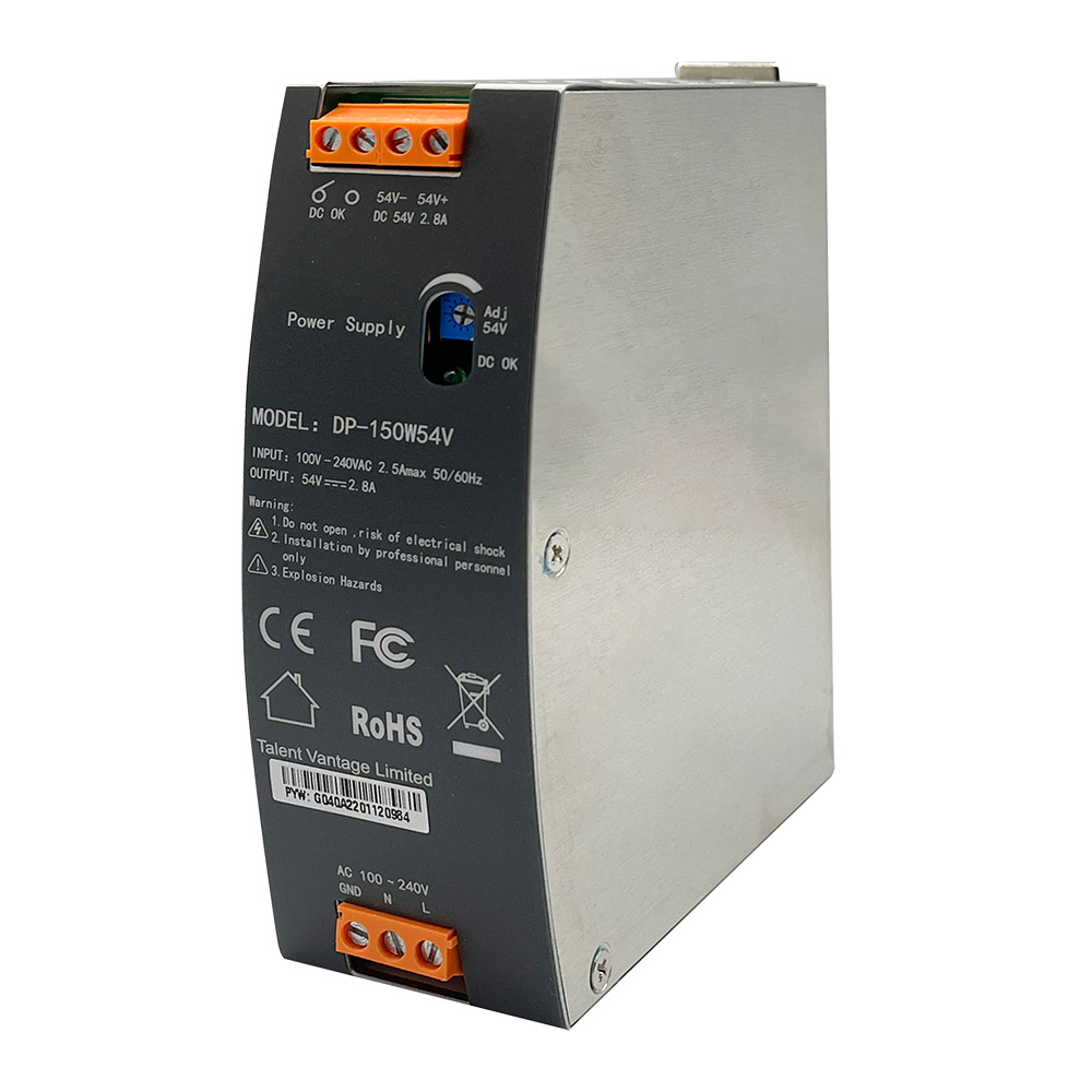 Edimax DP Switched Mode DIN Rail Power Supply, 90 → 264V ac ac Input, 54V dc dc Output, 2.8A Output, 150W