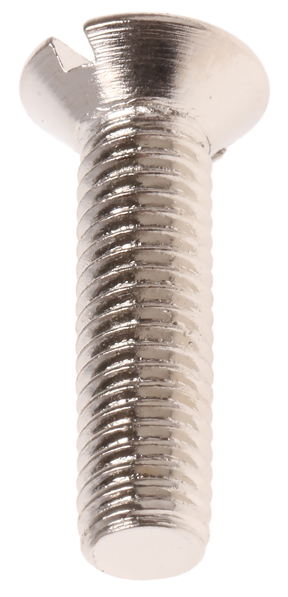 RS PRO Slot M5 Countersunk Brass Machine Screws DIN 963 x 20.0mm