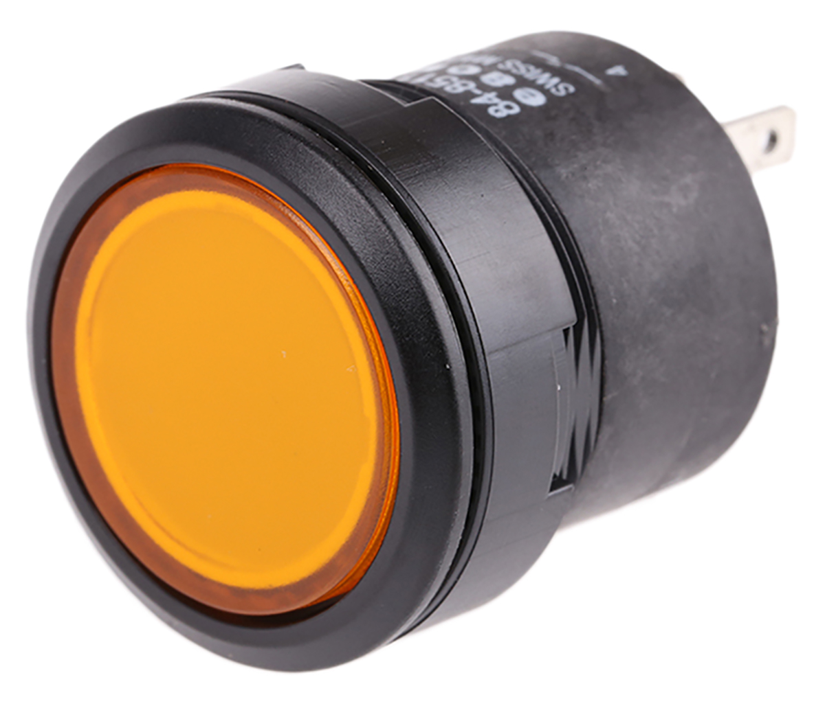 EAO 84 Series Illuminated Push Button Switch, Momentary, Panel Mount, 22.5mm Cutout, SPST, Yellow LED, 24V dc, IP67