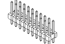 Molex C-Grid Series Straight Through Hole Pin Header, 26 Contact(s), 2.54 mm Pitch, 2 Row, Unshrouded