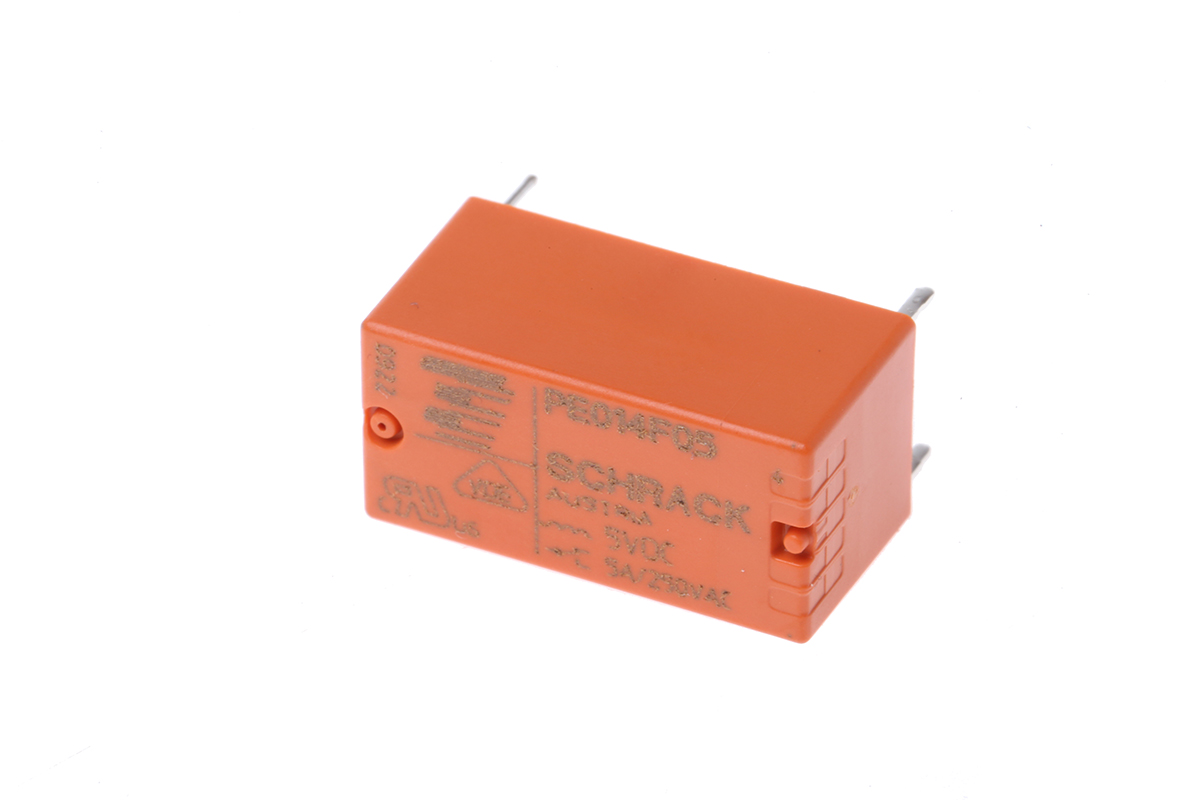 TE Connectivity PCB Mount Latching Power Relay, 5V dc Coil, 5A Switching Current, SPDT