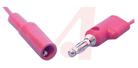 Mueller Electric Crocodile Clip Lead, 10A, 300V, Red, 0.9m Lead Length