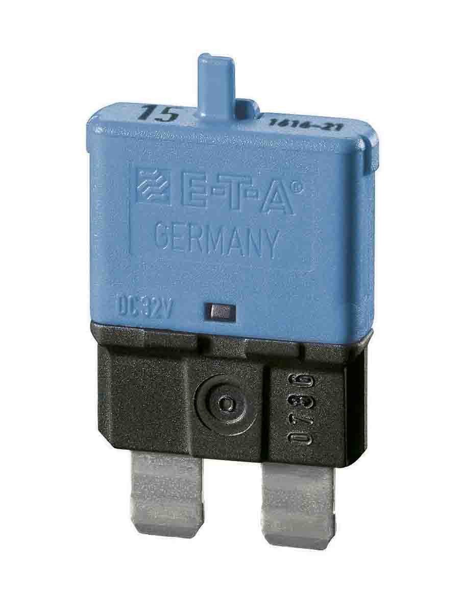 ETA Thermal Circuit Breaker - 1616  Single Pole 32V Voltage Rating, 15A Current Rating