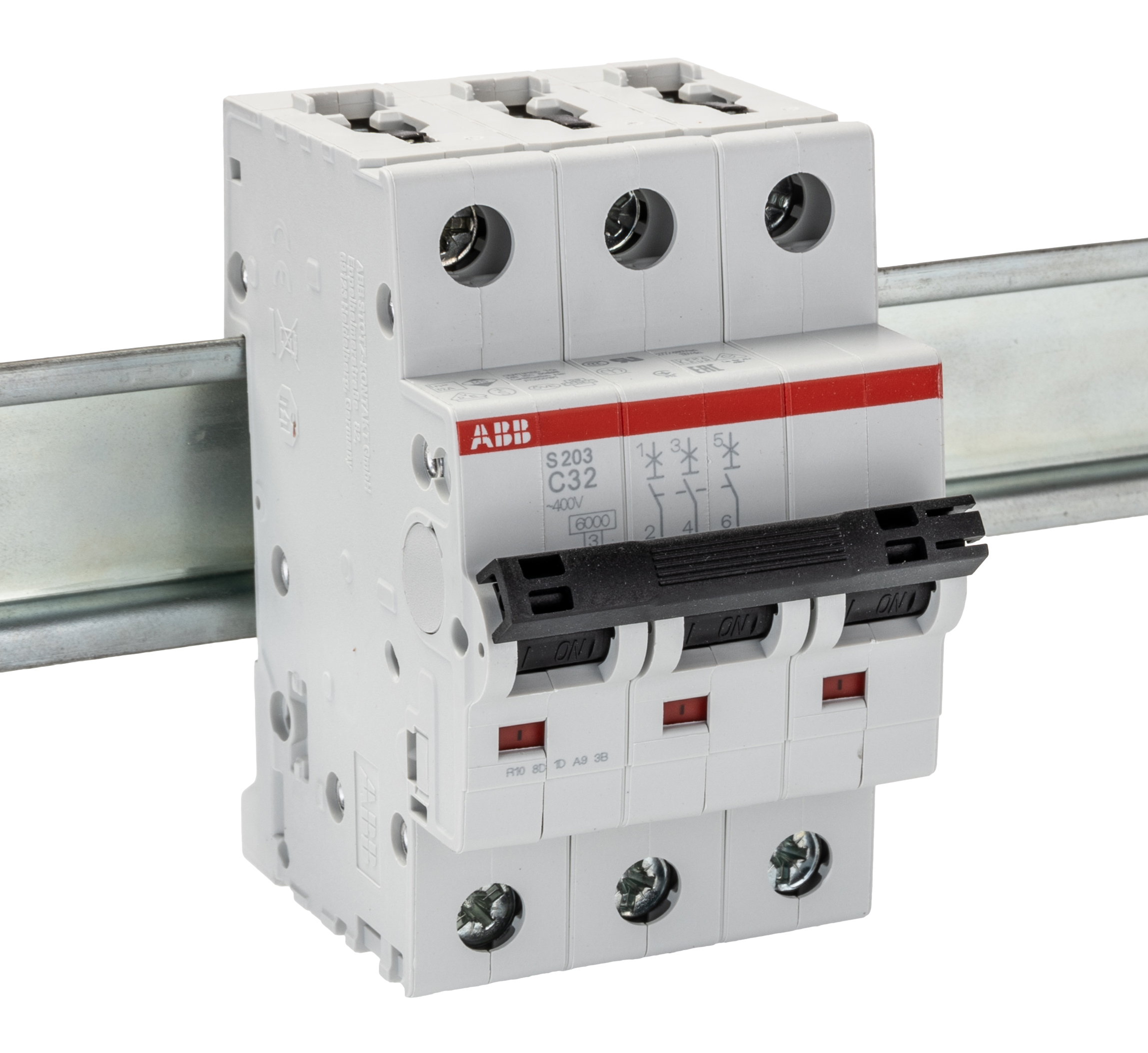 ABB System Pro M Compact S200 MCB, 3P, 32A Curve C, 400V AC, 10 kA Breaking Capacity