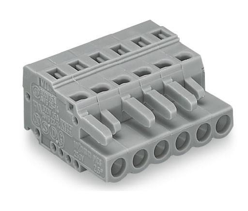 WAGO 231 Series PCB Terminal, 8-Contact, 5mm Pitch, Cable Mount, 1-Row, Cage Clamp Termination
