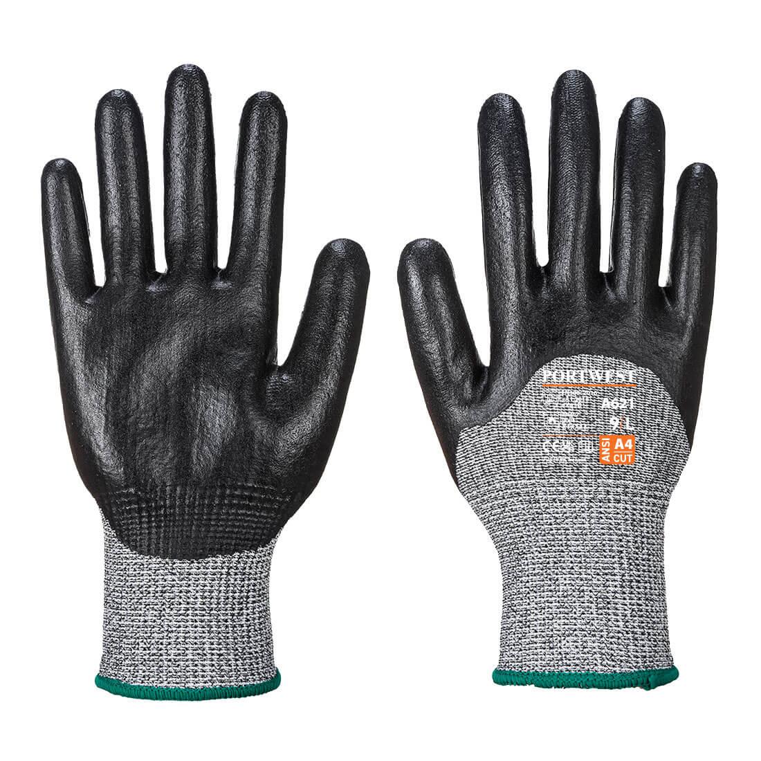 Portwest Black Nitrile, Polyester, Fibreglass, High Performance Polyethylene Glove 45 mm