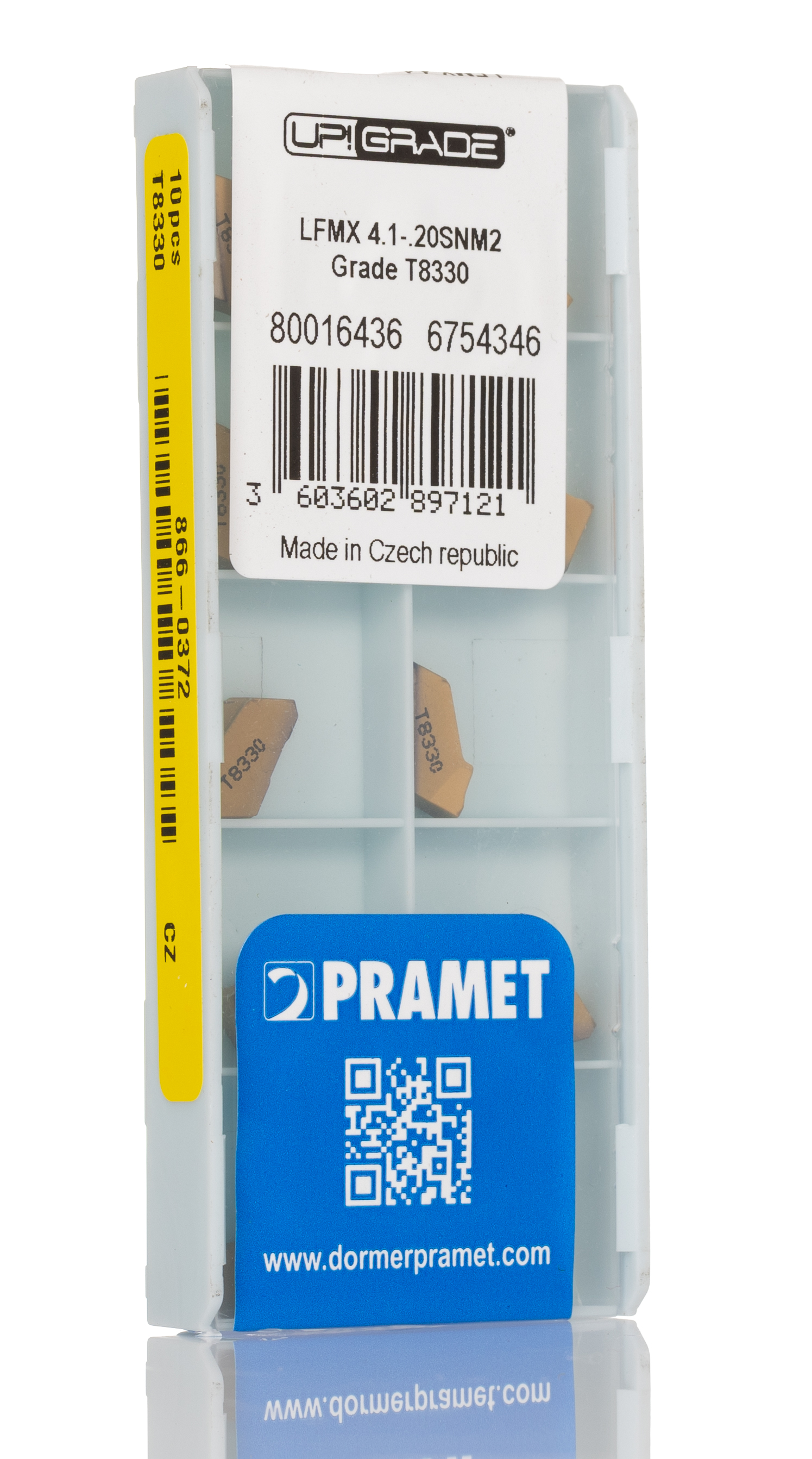Pramet LFMX Series Lathe Parting Off Insert for Use with XLCFN, 90° Approach, 4.1mm Length