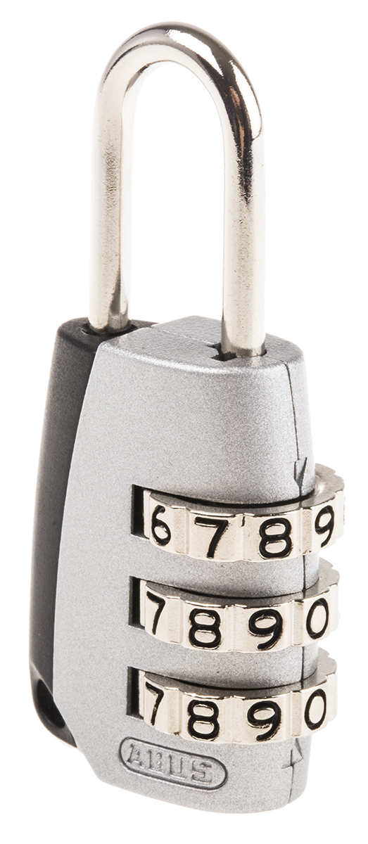 ABUS Combination Weatherproof Steel, Zinc Combination Padlock, 3mm Shackle, 22mm Body