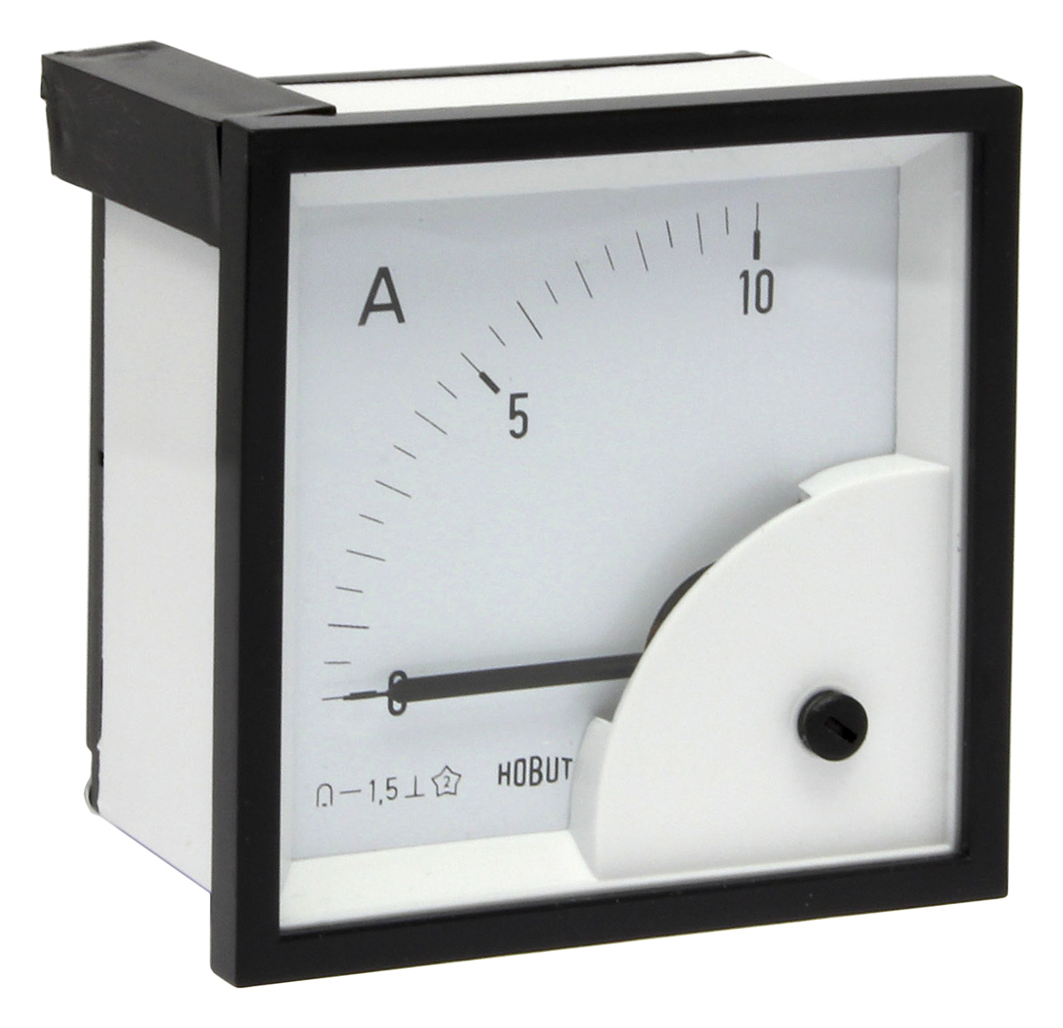 HOBUT D72MC Analogue Panel Ammeter 0/10A For Shunt 75mV DC, 72mm x 72mm Moving Coil