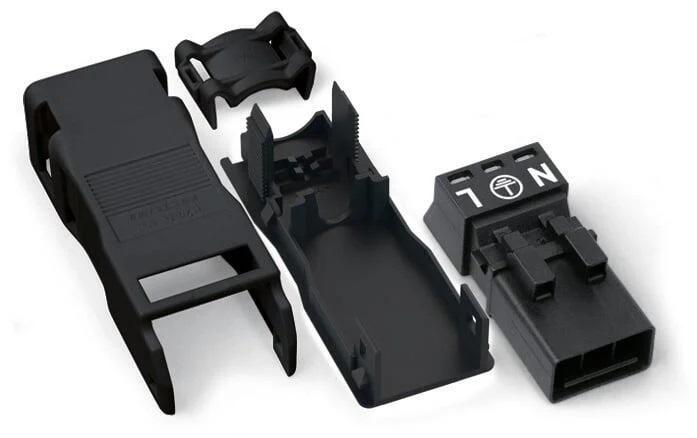 Wago 890 Series WINSTA MINI Plug, 3-Pole, Male, 3-Way, Cable Mount, 16A, IP40
