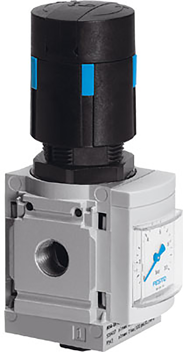 Festo G 1/4 Pneumatic Regulator - 0.3bar to 4bar, 1/4in, 14bar max. input, 529415