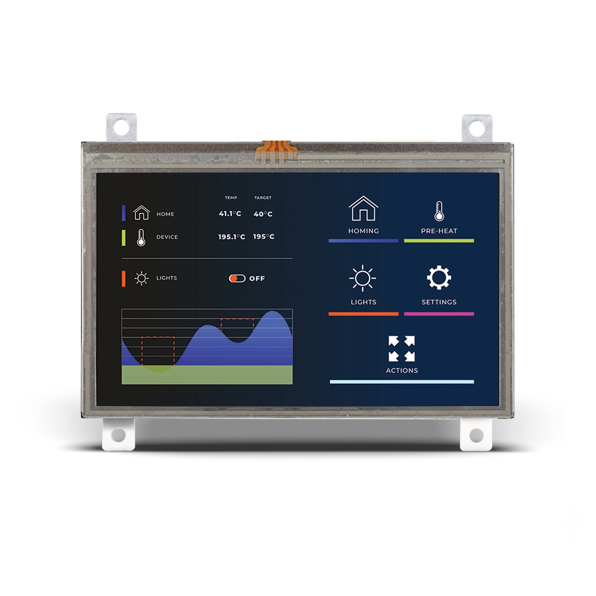 MikroElektronika Mikromedia 4 for STM32F4 Resistive FPI with frame MIKROE-6157 ARM ARM Baseboard, Daughter Board
