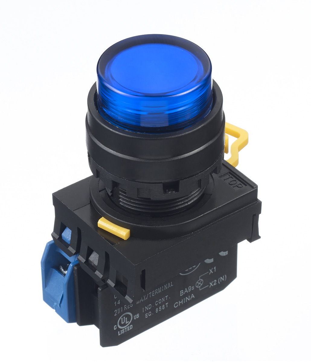 Idec YW Series Illuminated Push Button Complete Unit, Panel Mount, 22mm Cutout, SPST, IP65