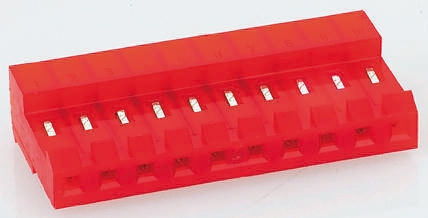 TE Connectivity MTA-156 Series 3.96mm Pitch Right Angle Cable Mount IDC Connector, Socket, 2 Way, 1 Row