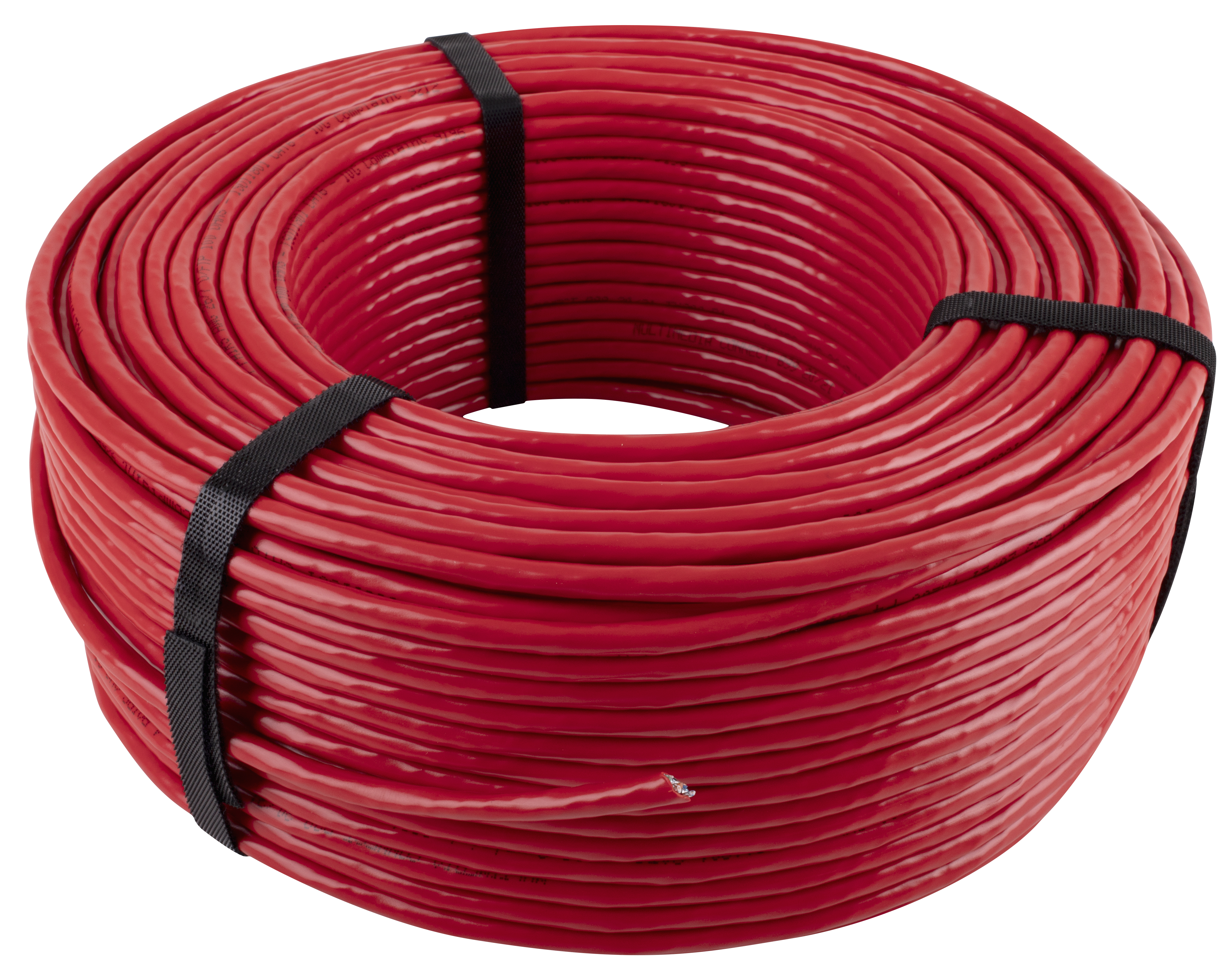 CAEMMC, 100m Cat6, Red, U/FTP Shielded, Unterminated PVC Sheath