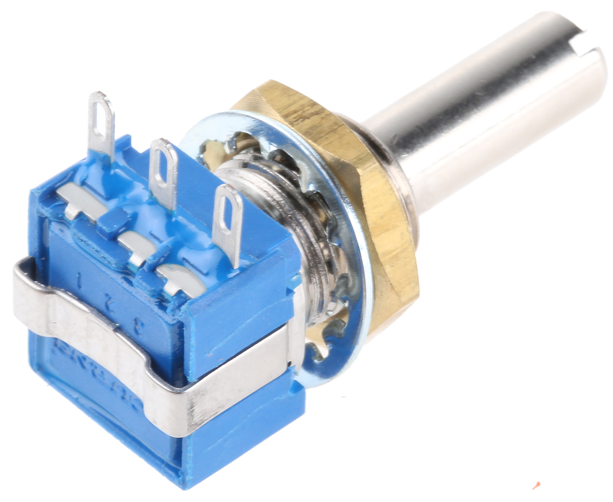 Bourns 53 500Ω Rotary Potentiometer 1-Gang Panel Mount, 53RAA-R25-A08L